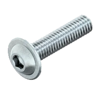 ISO 7380-2  Laagbolkopbout met binnenzeskant en flens