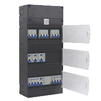 Groepenkasten gemonteerd