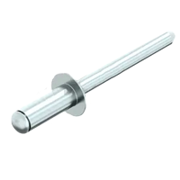 Platbolkop DIN 7337 Aluminium/RVS A2