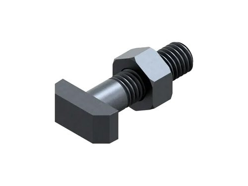 Hamerkopbout met moer DIN 261/555 M20x80mm Staal Blank