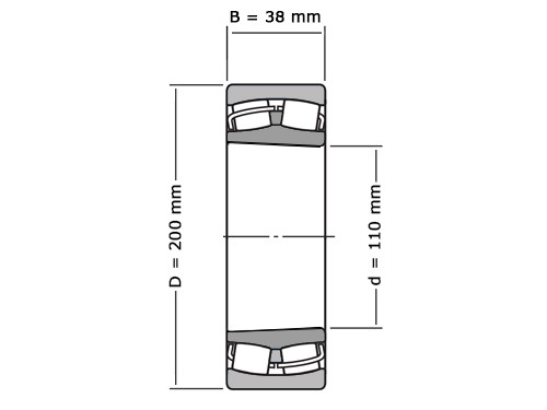 FAG Tonlager Zelfinstellend 20222 Conisch K MB C3 (110x200x38mm)