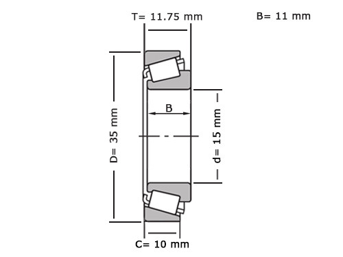 IBB Kegellager 30202 (15x35x11.75mm)