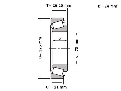 FAG Kegellager 30214 DY (70x125x24mm)