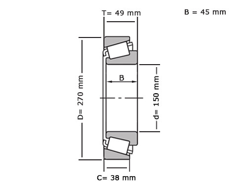Timken Kegellager 30230 (150x270x49mm)