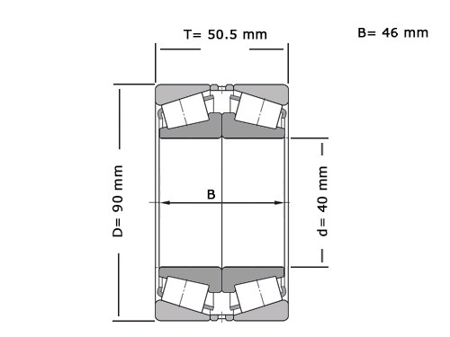 FAG Kegellager 31308 XL DF A50 90 (40x90x50.5mm)