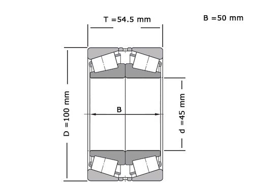 SKF Kegellager 31309 CL7DF (45x100x54.5mm)