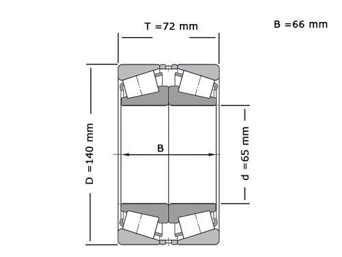 FAG Kegellager 31313 XL DF A80 120 = SET (65x140x72mm)