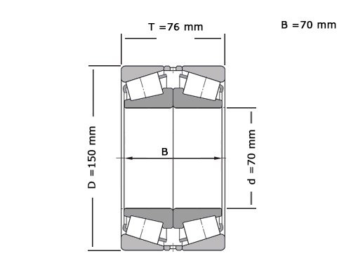 SKF Kegellager 31314 J2 QCL7ADF (70x150x76mm)