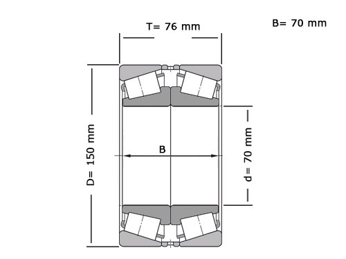 NKE Kegellager 31314 DF (70x150x76mm)