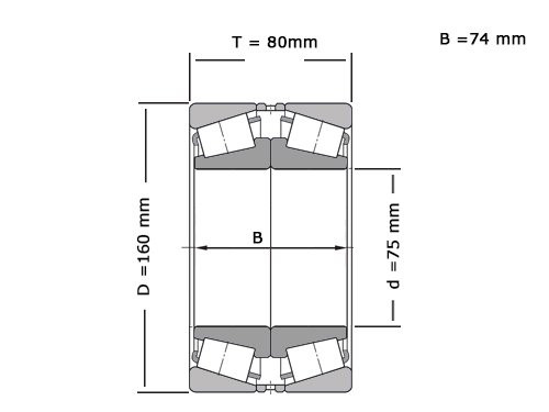 FAG Kegellager 31315 N11CA A100 140 2pcs. (75x160x80mm)