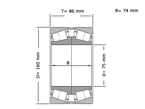 SKF Kegellager 31315 J2 DF (75x160x80mm)