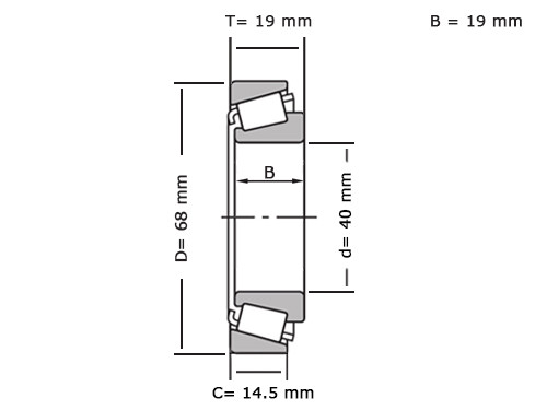 Timken Kegellager 32008X