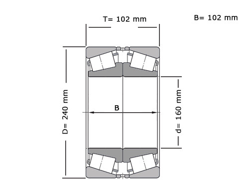 FAG Kegellager 32032 X XL DF A280 330 (160x240x102mm)