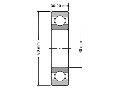 FAG Hoekcontactkogellager 3208 BD XL (40x80x30.20mm)