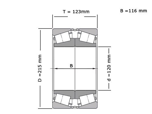 FAG Kegellager 32224 XL P5 (120x215x61.5mm)