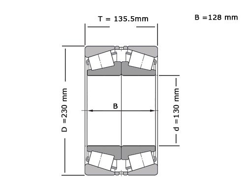 FAG Kegellager 32226 N11CA A250 300 2pcs. (130x230x135.5mm)