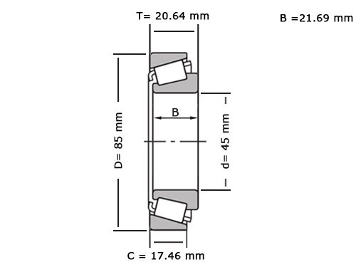 SKF Kegellager 358X/354 X Q (45x85x20.64mm)