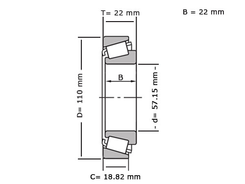 NTN Kegellager 390/394A (57.15x110x22mm)