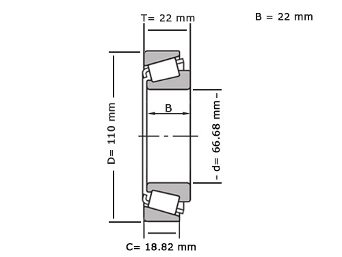 Timken Kegellager 395S/394 A (63.50x110x22mm)