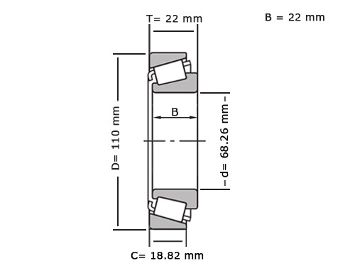 Timken Kegellager 399A/394A (68.26x110x22mm)