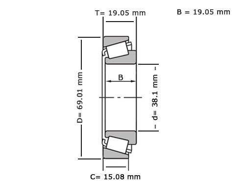 NTN Kegellager 4T-13687/13621 (38.1x69.01x19.05mm)
