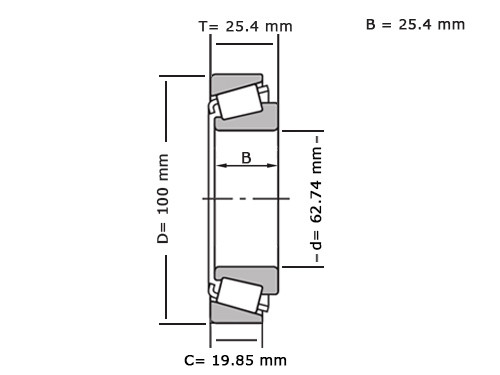 NTN Kegellager 4T-28995/28921 (62.74x100x25.4mm)