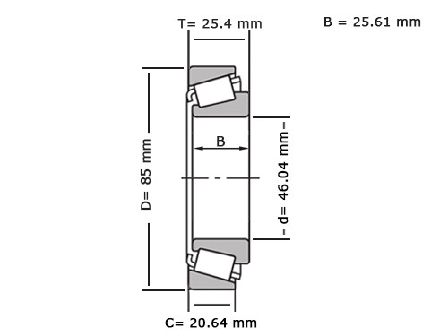 NTN Kegellager 4T-2984/2924 (46.04x85x25.4mm)