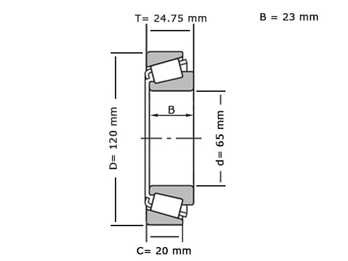 NTN Kegellager 4T-30213 (65x120x24.75mm)