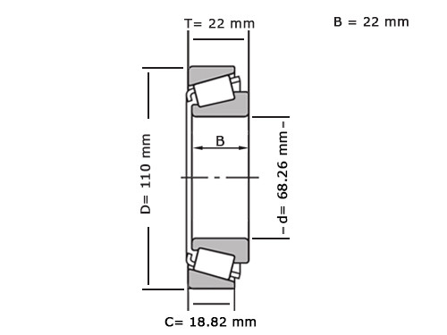NTN Kegellager 4T-399 A/394 A (68.26x110x22mm)
