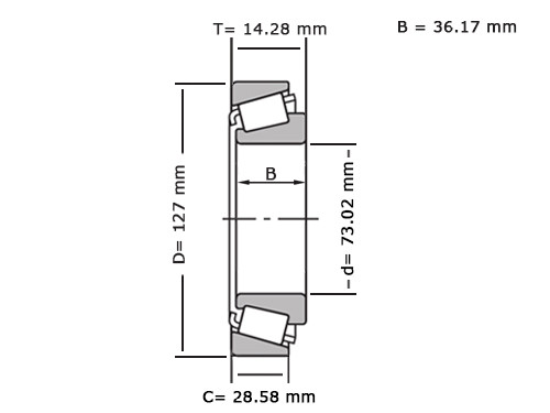 Timken Kegellager 567/563 (73.02x127x14.28mm)