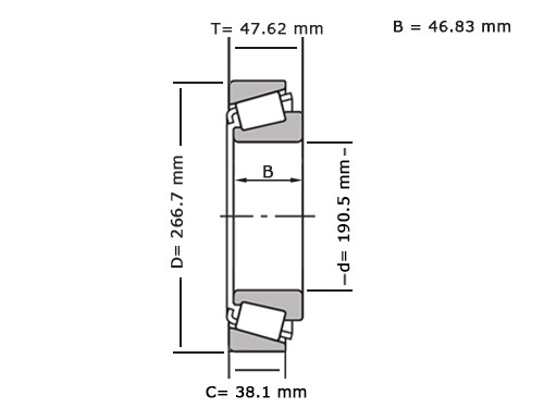 Timken Kegellager 67885/67820 (190.50x266.70x47.62mm)