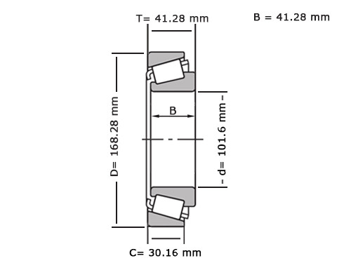 Timken Kegellager 687/672 (101.60x168.27x41.27mm)