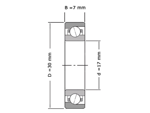 FAG Hoekcontactlager Eenrijig (Super Precisie) B71903 E T P4S UL (17x30x7mm)