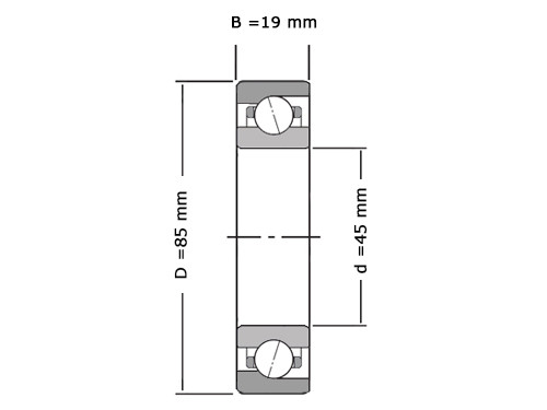FAG Hoekcontactlager Eenrijig 7209 B XL TVP P5 UO (45x85x19mm)