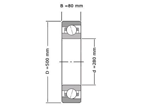 FAG Hoekcontactlager Eenrijig 7256 B MP UA (280x500x80mm)