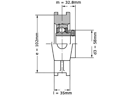 Foto van INA Lagerblok Span PTUE40 (40mm) INA Lagerblok Span PTUE40 (40mm)