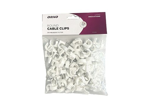 Kabelclip 12mm rond wit zak(100)
