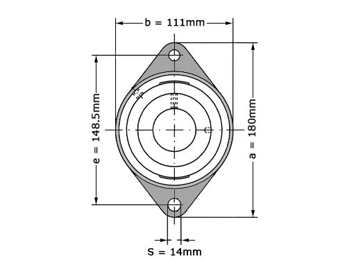Foto van INA Lagerblok Ovaal RCJT45 XL (45mm) INA Lagerblok Ovaal RCJT45 XL (45mm)