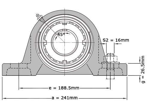SKF Lagerblok Staand SYJ60 KF (60mm)