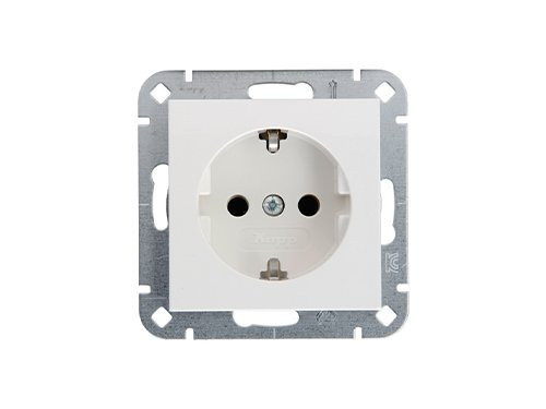 Foto van Kopp HK07 WIT inbouw stopcontact wcd RA Kopp HK07 WIT inbouw stopcontact wcd RA