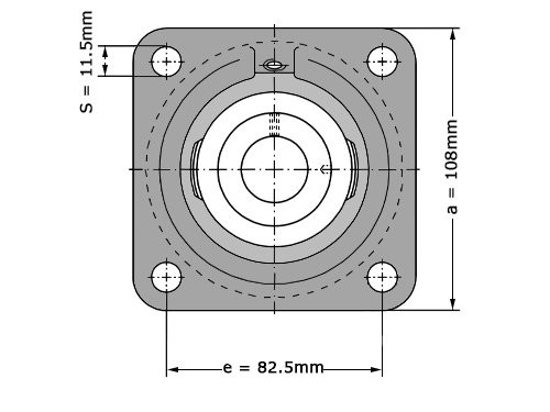 INA  Lagerblok Vierkant RCJL30 N (30mm)