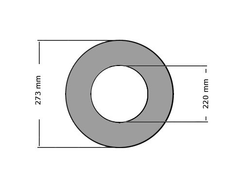 Pakking DIN2690 DN200 PN10/16 220X273mm 1.00mm