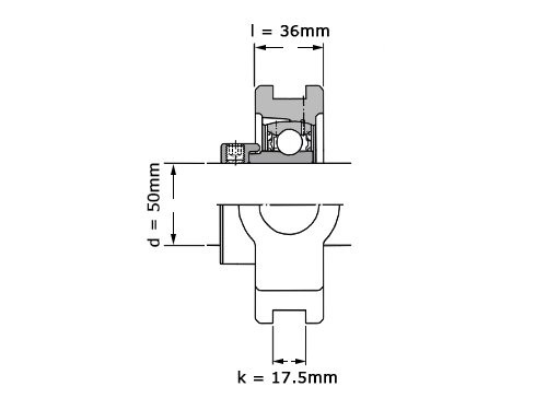 SKF Lagerblok Span TU50 FM (50mm)