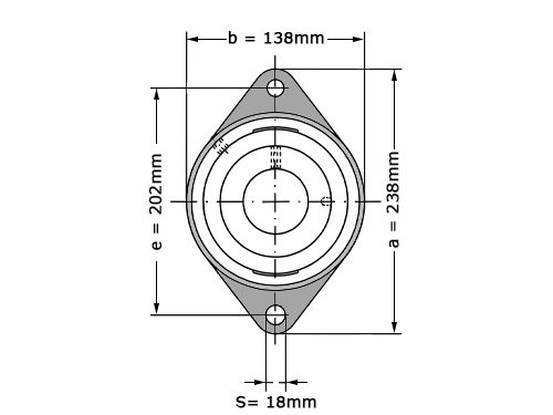 Foto van INA Lagerblok Ovaal RCJTZ60 (60mm) INA Lagerblok Ovaal RCJTZ60 (60mm)