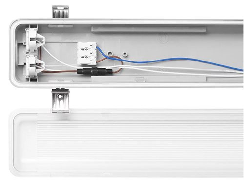 Foto van SWD armatuur 2x 120cm voor LED tube IP65 LEEG LV SWD armatuur 2x 120cm voor LED tube IP65 LEEG LV