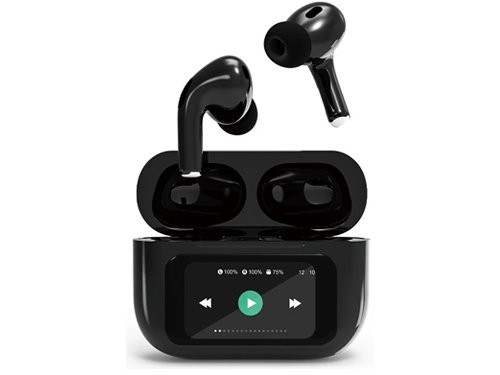 Foto van Bluetooth draadloze earbuds + LCD oplaadcase zwart Bluetooth draadloze earbuds + LCD oplaadcase zwart