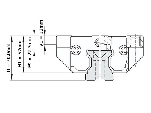 Bosch Rexroth Kogelwagen Koolstofstaal KWC-055-FNS-C0-H-2 Zonder Kogelketting
