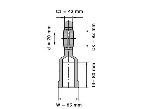 INA Stangkop GIR 70 DO 2RS (70x160x49mm)