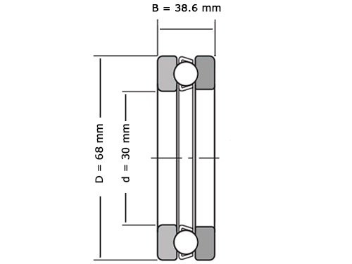 FAG Kogeltaatslager 54208 (30x68x38.60mm)