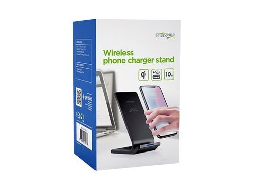 Draadloze Qi lader standaard 10W zwart voor smartphone